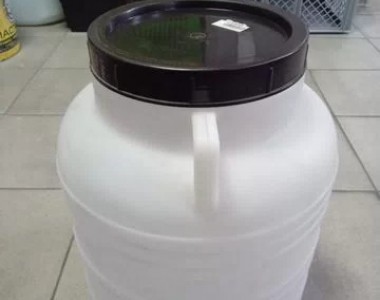 Белый пищевой круглый бидон - 30 литров