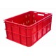 Ящик универсальный пищевой тяжёлый, малая перфорация, красный - 600х400х259мм