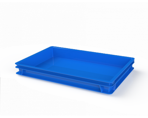 Ящик полимерный для полуфабрикатов, сплошной - 600х400х75мм