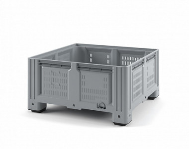 Пластиковый контейнер IBOX 1130x1130x580 (перфорированный, на ножках)